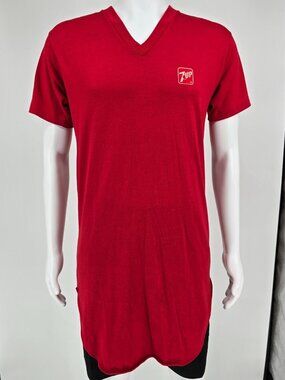 Vintage 1980s 7UP Red V-Neck Extra-Long Single Stitch Promo Sleep Shirt (M)
